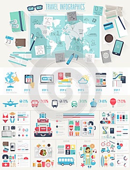 Travel Infographic set