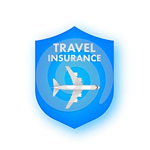 Travel insurance in flat style. Isometric vector illustration. Health insurance concept.