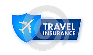 Travel insurance in flat style. Isometric vector illustration. Health insurance concept.