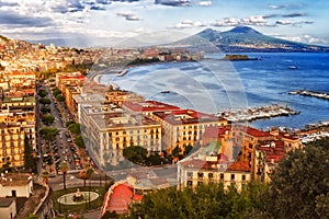 Travel in Italy. The gulf of Naples.