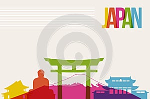 Travel Japan destination landmarks skyline background