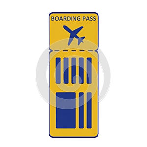 Travel, Journey or Business Fly Concept. Cartoon Stylized Airline Boarding Pass Airplane Ticket Design. 3d Rendering