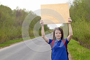 Travel, journey, hitchhiking concept.