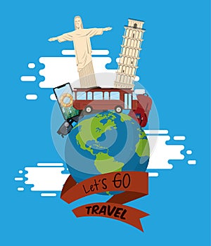 Travel journey and tourism places