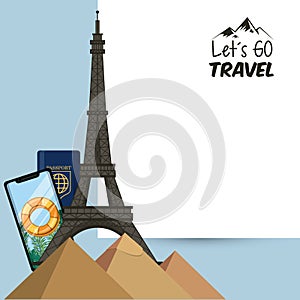 Travel journey and tourism places