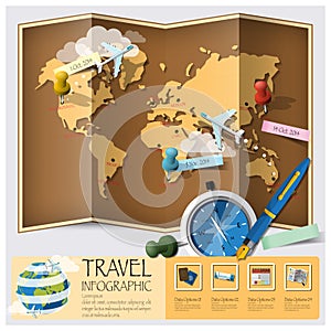 Travel And Journey World Map Infographic