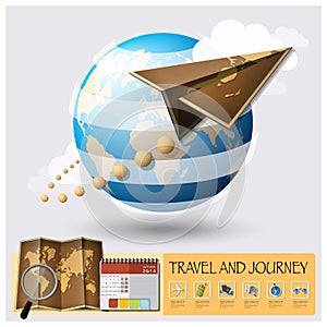 Travel And Journey World Map Infographic