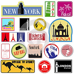 Travel label set