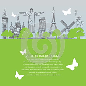 travel landmark background