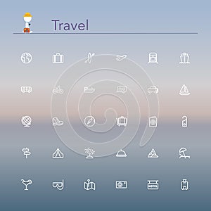 Travel Line Icons