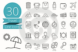 Travel Line Icons