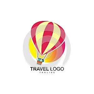 The Travel Logo with a big balon design photo