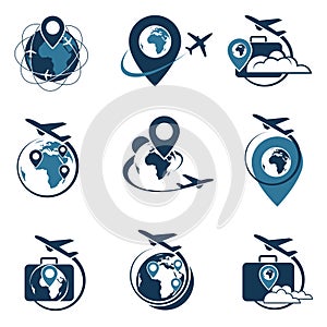 Travel logo set