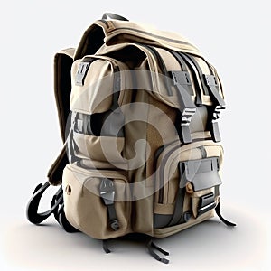 tourist backpack on white background 5