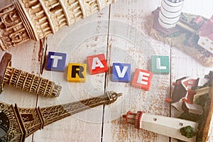 Travel momory with vintage color