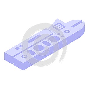 Travel multitool icon, isometric style