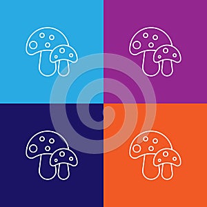 Travel mushrooms outline icon. Elements of travel illustration icon. Signs and symbols can be used for web, logo, mobile app, UI,