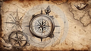 travel and nautical theme grunge background