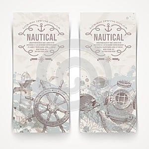 Travel and nautical Vintage banners