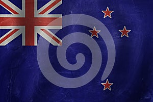 Travel in New Zealand concept with New Zealand flag