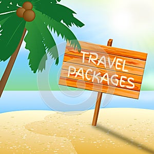 Travel Packages Indicates Go On Leave And Arranged