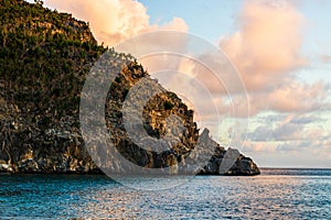 Travel photo of St. Barthâ€™s Island, Caribbean. The famous Shell Beach, in St. Barthâ€™s St. Bartâ€™s Caribbean