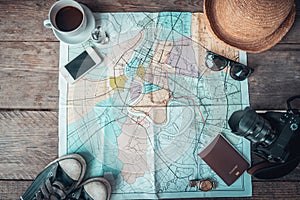 Travel plan, trip vacation, tourism mockup - Outfit of traveler