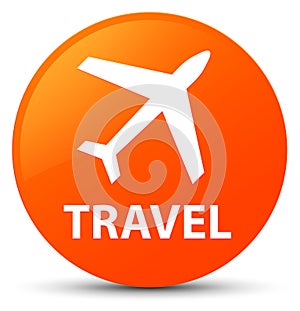 Travel (plane icon) orange round button