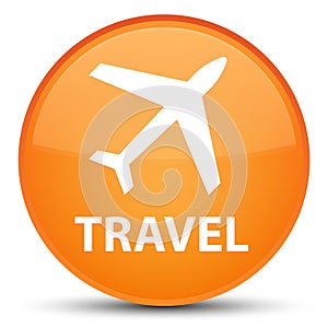 Travel (plane icon) special orange round button