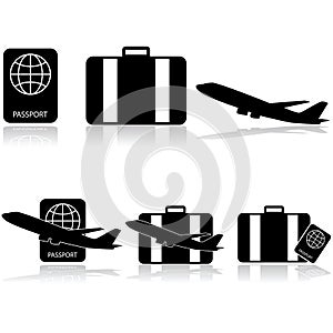 Travel and plane icons