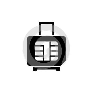 Travel and Roaming. SIM with Luggage. Vector icon for website design, logo, app, ui.