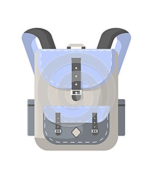 Travel rucksack vector isolated icon