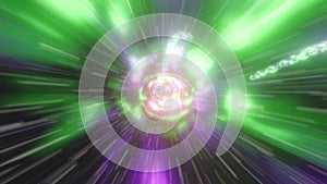 Travel through SciFi Wormhole Tunnel at Warp Speed in Galactic Space - 4K Seamless Loop Motion Background Animation