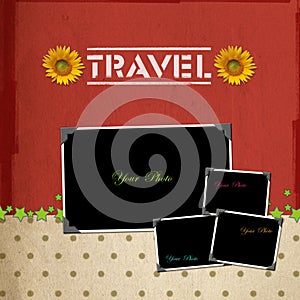 Travel scrapbook background