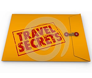 Travel Secrets Yellow Confidential Envelope Tips Advice Information