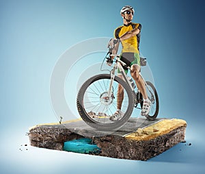 Travel and sports background. 3d illustration.