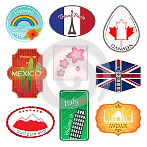 Travel Stickers Design Collection