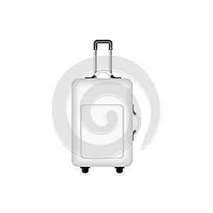 Travel suitcase in black and white design