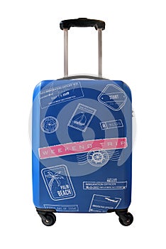 Travel suitcase isolated