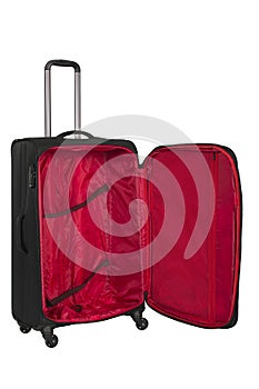 Travel suitcase isolated on white background