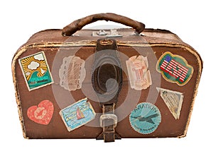 Travel Suitcase with stickers.