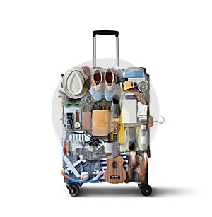 Travel suitcase, travel concept