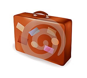 Travel suitcase. Vector.