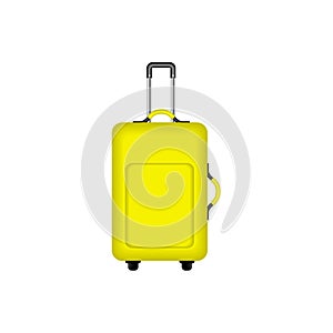 Travel suitcase in yellow design