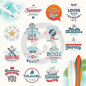 Travel and summer vacation type design