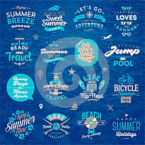 Travel and summer vacation type design