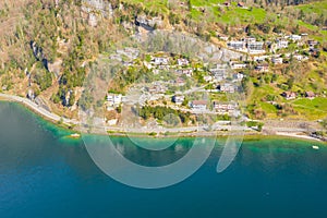Travel in Switzerland. Town  Vitznau. Lake Lucerne