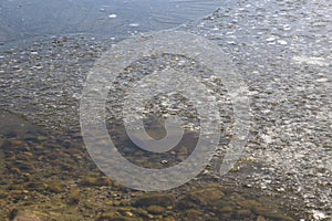 Travel to Antarctic or Alaska -Ice on the beach