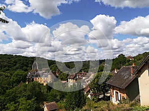 Travel to France, Gargilesse Dampierre, village landscape