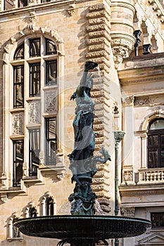 Hygieia fountain near Hamburg Rathaus photo